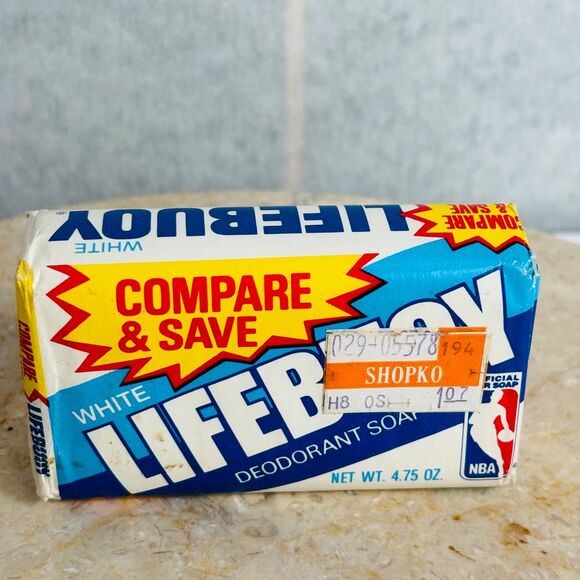Vintage NOS White Lifebuoy Deodorant Soap Lot‎ Official Of NBA - Picture 1 of 5